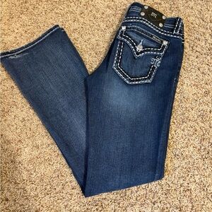 Miss Me Blue Boot Cut Jeans with Vintage Appeal